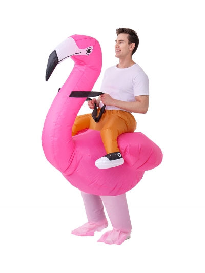 Надувной карнавальный костюм Всадник на фламинго FZ1666-3