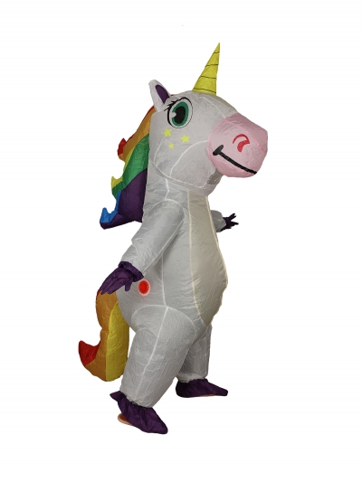 Надувной костюм Единорог, белый-6